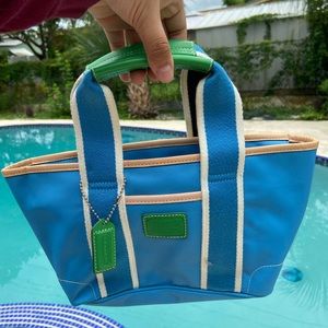 COACH BEACH BLUE MINI PURSE